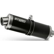 Avgassystem Storm Steel Black Oval Bakre Ljuddämpare