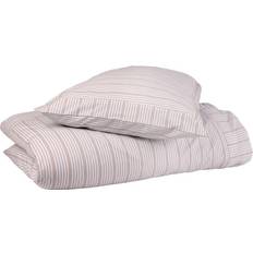 Duvet Set Sand Beige Strip Str 140x200 cm