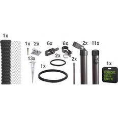 Zaun-Sets Alberts Maschendrahtzaun Set Anthrazit 100 cm 25 m