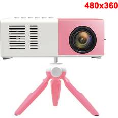 STOYOTU Pink Tripod 1000 Lumens HDMI USB Mini LED Projector