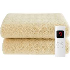 Sweet Dreams Single Size Electric Heated Blanket 190 x 90 cm Cream Blankets Beige