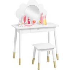 Kid's Room Aiyaplay Kids Dressing Table with Mirror and Stool