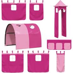 Canopys vidaXL Pink Loft Bed Canopy Curtains