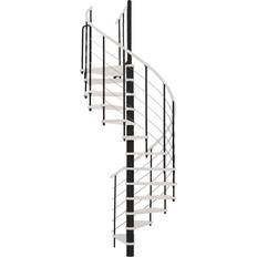 Gerade Treppen Minka Spindeltreppe Venezia 160 cm Weiß