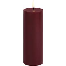 Red LED Candles Uyuni Pillar 5.8 x 15.2 cm Wine Red/Smooth LED Candle