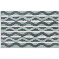 Habitat Retro Wave Geo Bath Mat Blue