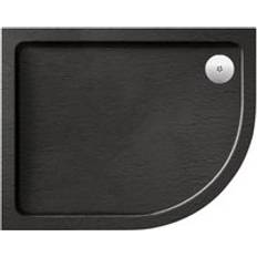 Showers GravaHaus Luxury Black Slate Effect Shower Tray 1000 x 800 mm