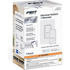 Electrical Outlets & Switches Feit Electric 3019180 200W Paddle Smart Enabled Dimmer Switch with Remote Control, White