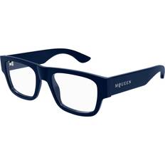 Alexander McQueen AM0511O 003 Blue Size Free Lenses HSA/FSA Insurance Blue Light Block Available (53)