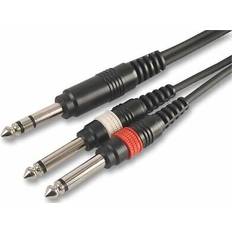 6.35mm Stereo Jack to 2x Mono Jack Plugs