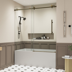 Bed Bath & Beyond 60 W x 59 H Single Sliding Glass Tub Door