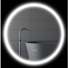 Northio Led Badrumsspegel Med Touch Switch Ø 80 Cm