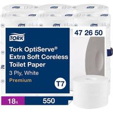 Toilet Papers Tork OptiServe Extra Soft Coreless Toilet Paper 3ply T7 18 Pack