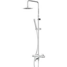 Silver Takduschset AM.PM Duschsystem Mit Thermostat Armatur und Wanneneinlauf Spike Silber
