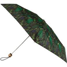Totes Compact Flat Fern Print Umbrella - Green/Multi