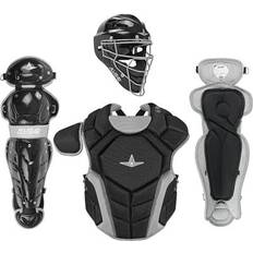 Attrezzature del ricevitore All-Star Top NOCSAE Certified Baseball Catcher's Kit Ages 7-9 Black