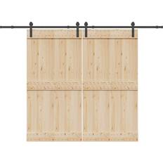 Skjutdörrsbeslag 305 cm Stål Svart