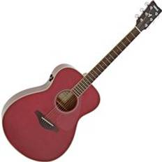 Red Acoustic Guitars Yamaha FS-TA TransAcoustic Guitar Ruby Red