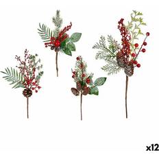 Brun Kunstige planter Gren Røde Frugter 20 x 39 x 6 cm 12 Enheder Kunstig plante