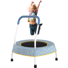 Trampolines Bed Bath & Beyond Toddler Trampoline for Kids 1 Year Plus with Handle, Baby Gifts, Indoor Outdoor 27.5"W Blue (27.5"W)