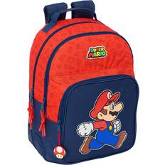 School Bags Safta Refurbished School Bag - Dark Blue/Red