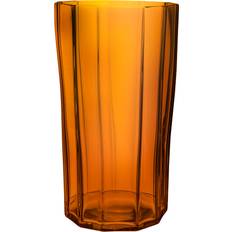 Orange Lanterns Orrefors Reed Storm 250 Mm Glass Amber Lantern