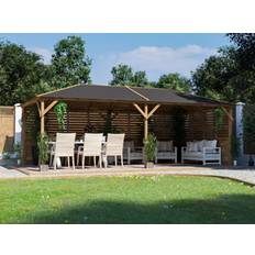 Wooden Gazebo Kit 6M x 3M Garden Shelter