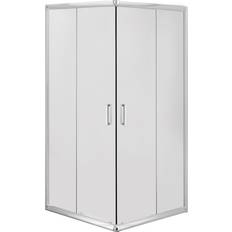 Duschhörn med Dörr Funkia 90x90 cm Frostat Glas
