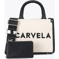 Carvela Women's Tote Bag - Black/White Fabric