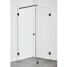 Duschar Hafa Brusehjørne Infinity Combi Dør Væg 80 x 100 Sort