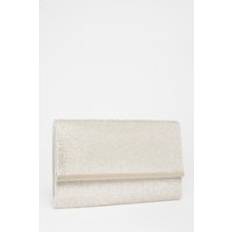 Grey Clutches Quiz Silver Diamante Envelope Clutch Bag - Grey
