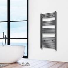 Heated Towel Rails Sky Bathroom Straight Heated Towel Rail Radiator 1500 x 550 mm White