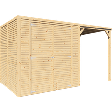 Förråd Cubico 3 Plus Fineline 373x202 cm Natur