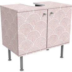 Rosa Mobiletti per Lavabi Singoli Mobile Per Lavabo Design Motivo Ad Arco Boho Rosa