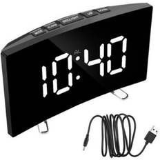 Alarm Clocks Greenzech White LED Digital Alarm Clock