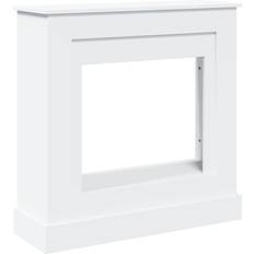 White Fireplace Accessories vidaXL Surround Fire Place Engineered Wood