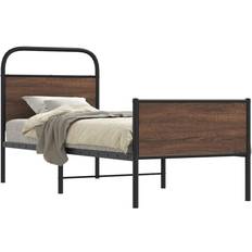 Beds & Mattresses vidaXL Single Bed Frame 80x200 cm Brown Oak