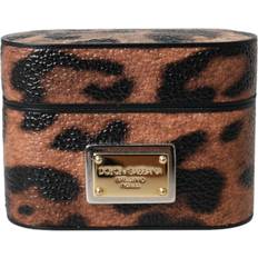 Hörlurar Dolce & Gabbana AirPods Fodral ONE Size Leopard Kalvskinn