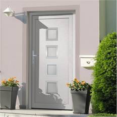 vidaXL Hoveddør 108x208 cm PVC Hvid Yderdør (x)