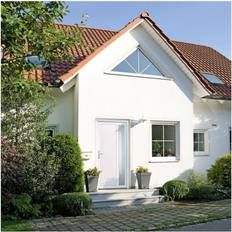 vidaXL Hoveddør 108x208 cm PVC Hvid Yderdør (x)