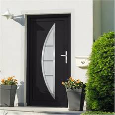 Buitendeuren vidaXL Voordeur 108x200 cm PVC Antraciet