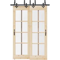Dörrar vidaXL Skjutdörrsbeslag 152,5 cm Stål Svart Skjutdörr (x)