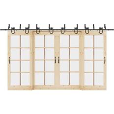 Sliding Doors on sale vidaXL Hardware Kit 400 cm Steel Black 200 cm 8 pcs Sliding Door (x194cm)