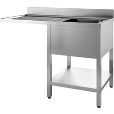 Große Spülen Combisteel Spültisch 1 Becken 1400 x 700 x 850 mm