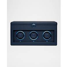 Wolf Watch Winders Wolf Earth Triple Watch Winder Midnight Blue