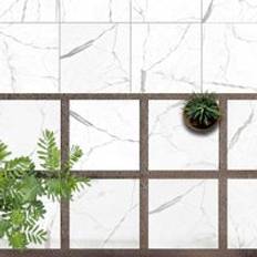 Total Tiles Carrara White Marble Effect Floor Tile 600mm x 600mm