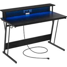 Vasagle Bureau Gaming Informatique Avec Rehausseur D'Écran 60 x 120 x 75 cm