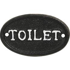 Chic Antique Toilet Skylt Svart
