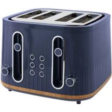 Toasters George Home George Home Navy & Wood Textured Toaster