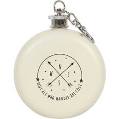Fickpluntor Something Different Happy Camper Hip Flask One Size Vit White Fickplunta